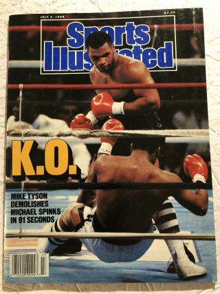 1988 Sports Illustrated Mike Tyson Kos Michael Spinks No Label 91 Seconds K.  O.