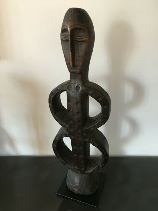 Exceptionnel : Grande Rare Et Ancienne Statue Africaine Lega (congo)