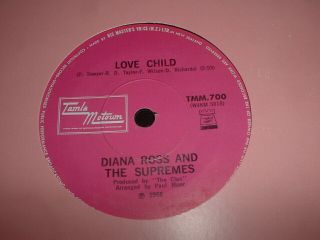 Diana Ross Supremes Love Child Rare Nz 1968 7 " 45 Tamla Motown Zealand