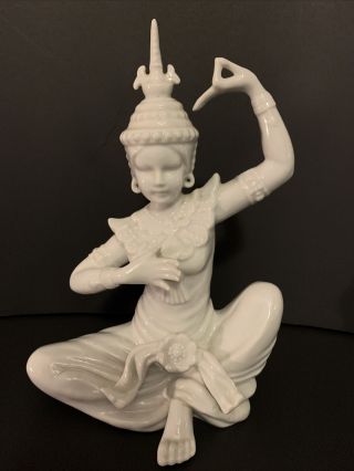 Rare Vintage Young Thai Dancer Girl Statue China Porcelain Ucgc Korea