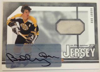 2003 - 04 Itg Signature Series Bobby Orr Autograph & Jersey Bruins Rare