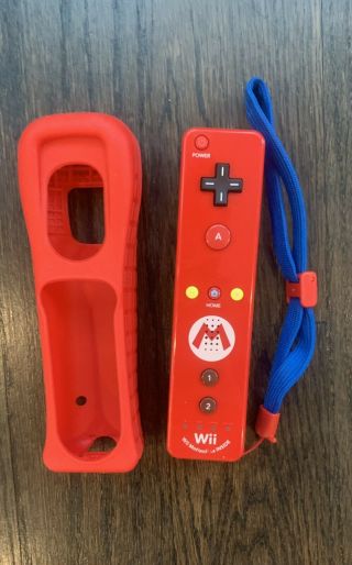 Mario Wii U Remote Motion Plus Controller Red.  Rare Wiimote