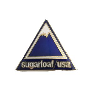 Vintage Sugarloaf Usa Carrabassett Maine Ski Skiing Resort Pinback Button Pin 1”