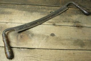 Antique Haven Edge Tool Co Draw Knife With 14 " Blade Old Woodworking Tool