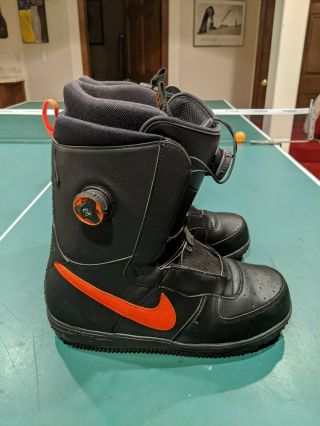 Rare Black Nike Sb Zoom Force 1 Zf1 X Boa Mens Snowboarding Boots Size Us 11.  5