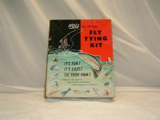 Vintage Noll No.  101 Fly Tying Kit W/ Instructions & Supplies