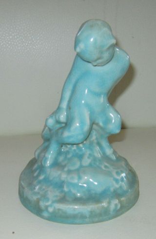 Rare Rookwood Pottery 1920 Blue Flower Frog Turtle Joe - Flawless,  Good Piece