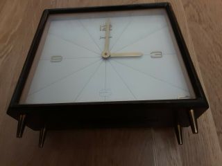 Vintage Junghans Wooden Mantel Clock With Chime Needs Attention