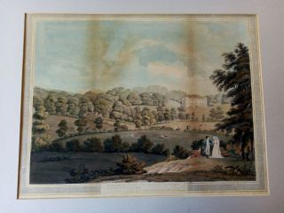Antique Engraving View Of Hagley Park Lord Lyttelton - H F James / T Cartwright