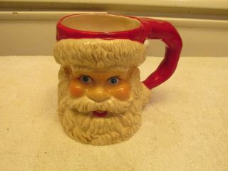 Large Vintage Christopher Radko Santa Claus Mug Porcelain Rare Christmas 5 " Tall