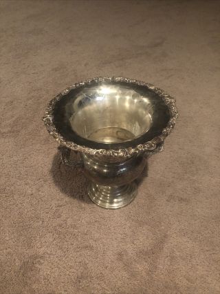 Vintage Silverplate Wine/champagne Chiller Ice Bucket Toning/patina