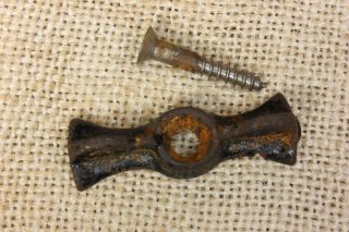 Old Cupboard Cabinet Bow Tie Turn Button Latch 1 3/4” Vintage Rustic Black Paint