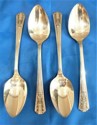 4 Oneida Wm.  A Rogers Lido Silverplate 7 1/8 " Tablespoons,