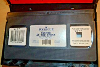 Terror at the Opera VHS Very Rare Dario Argento.  rare horror giallo 3