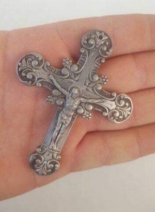 Rare Antique Lmperial Russian Sterling Silver 84 Cross Ln The Year 1860