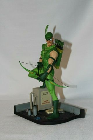 Green Arrow Full Size Cold - Cast Porcelain Statue Limited Edition Dc Direct Rare