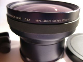 Panasonic Dmw - Lwz10 Lumix Wide Conversion Lens 0.  8x Min.  28mm Caps Rare