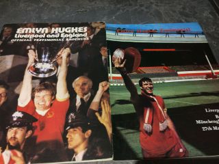 Liverpool Fc.  Emlyn Hughes Rare Testimonial Brochure And Match Programme.