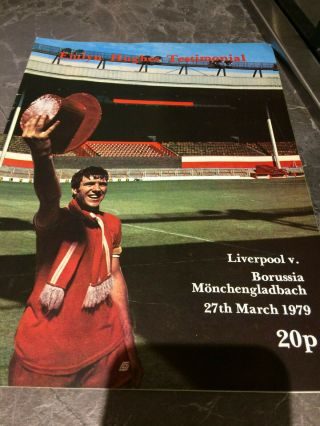 Liverpool FC.  Emlyn Hughes rare testimonial brochure and match programme. 2
