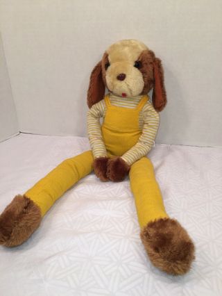 Vguc - Rare - Htf - Vintage - 23” Avon Interpur Dog Corduroy Yellow Suspenders