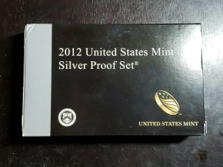 The Rare 2012 Us Silver Proof Set With Box/coa - Us Coins