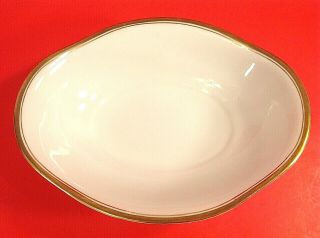 Silesia Double Gold Rim Oval Serving Dish 9 " Antique 1900 - 1920 Ohme