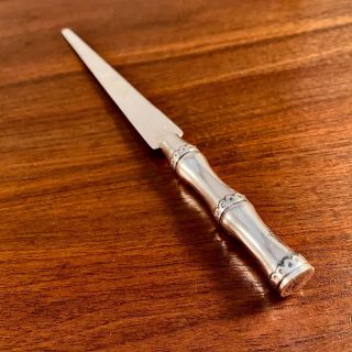 Rare Cartier Sterling Silver Bamboo Letter Opener - No Monogram