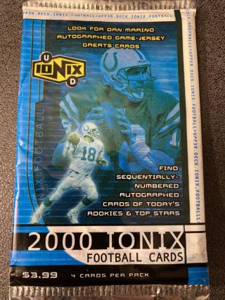 Rare 2000 Upper Deck Ud Ionix Factory Pack Tom Brady Rookie Rc? Vhtf Hot