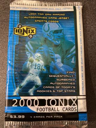Rare 2000 Upper Deck UD IONIX Factory Pack Tom Brady Rookie RC? VHTF HOT 2