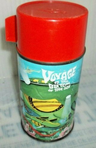 Very Rare 1967 Voyage To The Bottom Of The Sea Metal Thermos For Lunch Box