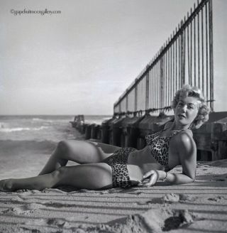Bunny Yeager 1954 Pin - Up Camera Negative Photograph Bikini Model Pat Stanford Nr