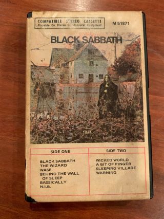 Black Sabbath - Ultra Rare Self - Titled Snap Case Cassette 1970