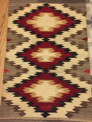 Antique Navajo Eye Dazzler Rug - Gorgeous And Rare - Early To Mid 20th Century
