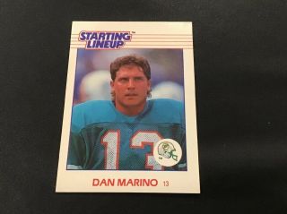1988 Starting Lineup Dan Marino Miami Dolphins Nfl Rare Rc Look Card Only