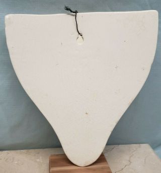 Vtg Red Wing Magnolia Pottery Wall Pocket Planter Vase 1231 Antiqued Ivory 7.  5 