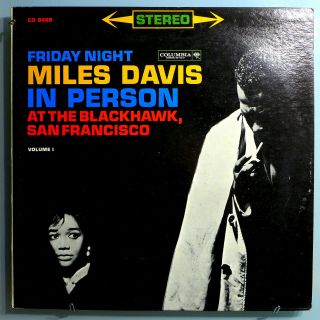 Miles Davis W/hank Mobley At Blackhawk 1 Rare Orig Columbia Six Eye Stereo Lp 1a