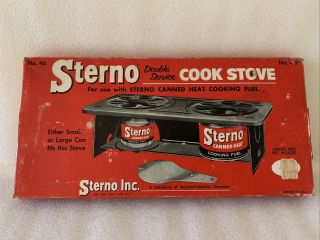Vintage Sterno Double Service Cook Stove No.  46 Nos