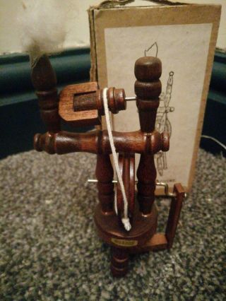 Wooden Spinning Wheel Ornament - Vintage Spinning Jerry - 5 " Ornament