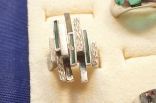 Ultra Rare Art Deco 925 Sterling Silver Old Pawn Huge Big Chunky Ring