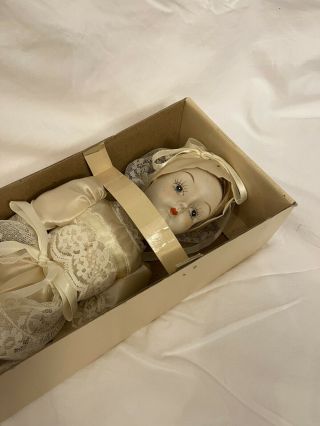 WALDA Doll 15 Inch Bisque Porcelain Painted Face Blonde Vintage Collector Toy 2