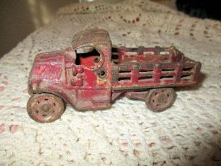 Vintage Cast Iron Toy Hubley Stake Truck A C Williams Antique 1930 