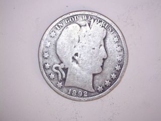 X Old Rare 1892 Orleans Better Date Barber Silver Half Dollar Coin