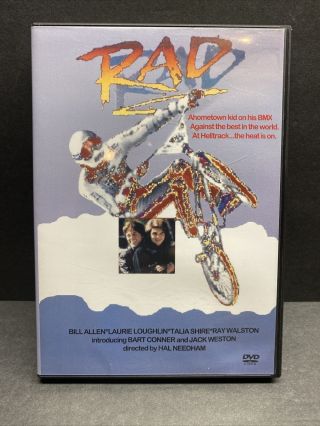 Rad 1986 Rare Bmx Racing Movie,  Bill Allen,  Laurie Laughlin,  Talia Shire - Dvd