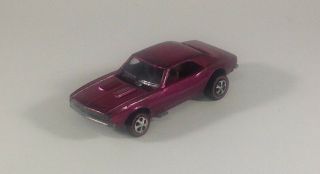 Hot Wheels Red Line 1968 Lavender / Creamy Pink Custom Camaro Hk Rare Htf