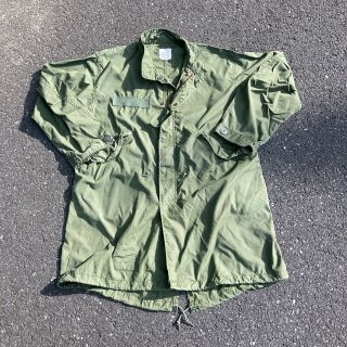 Rare Vietnam War Era M - 65 Fishtail Parka Shell Small W Nos Hood Army Jacket Coat