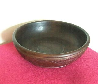 Large Antique African Hand Carved Wooden Bowl