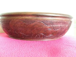 Large Antique African Hand Carved Wooden Bowl 3