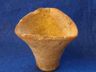 Antique Clay Crucible,  Possibly 16th Century.  2.  25 " In Height (gold Smelting ?)