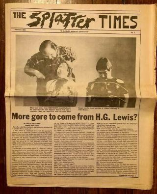 Splatter Times - 2 1983 - Horror Fanzine - Rare Legendary 80 