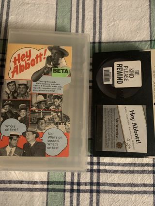Vintage Hey Abbott Betamax Beta Tape Abbott And Costello Rare